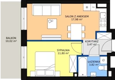 2 pokoje, mieszkanie 37,29 m², piętro 2, oferta nr 9, InPark, Łódź, Bałuty, ul. Emilii Plater / ul. Górnicza