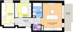 3 pokoje, mieszkanie 57,83 m², piętro 4, oferta nr 16, InPark, Łódź, Bałuty, ul. Emilii Plater / ul. Górnicza