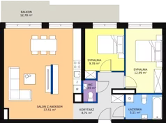 3 pokoje, mieszkanie 76,05 m², piętro 4, oferta nr 95, InPark, Łódź, Bałuty, ul. Emilii Plater / ul. Górnicza
