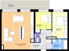 3 pokoje, mieszkanie 76,19 m², piętro 5, oferta nr 106, InPark, Łódź, Bałuty, ul. Emilii Plater / ul. Górnicza