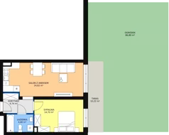 2 pokoje, mieszkanie 48,65 m², parter, oferta nr 111, InPark, Łódź, Bałuty, ul. Emilii Plater / ul. Górnicza