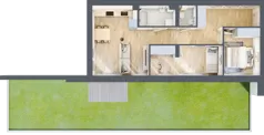 3 pokoje, mieszkanie 57,06 m², parter, oferta nr M01, Srebrzyńska Park IV, Łódź, Polesie, ul. Srebrzyńska 107
