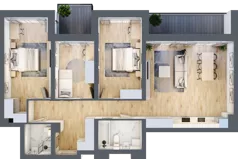 4 pokoje, mieszkanie 102,82 m², piętro 1, oferta nr M09, Srebrzyńska Park IV, Łódź, Polesie, ul. Srebrzyńska 107