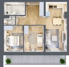3 pokoje, mieszkanie 58,70 m², piętro 1, oferta nr M16, Srebrzyńska Park IV, Łódź, Polesie, ul. Srebrzyńska 107