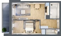 2 pokoje, mieszkanie 47,47 m², piętro 1, oferta nr M17, Srebrzyńska Park IV, Łódź, Polesie, ul. Srebrzyńska 107
