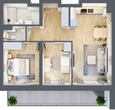 3 pokoje, mieszkanie 60,43 m², piętro 1, oferta nr M18, Srebrzyńska Park IV, Łódź, Polesie, ul. Srebrzyńska 107
