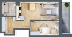 2 pokoje, mieszkanie 45,61 m², piętro 2, oferta nr M30, Srebrzyńska Park IV, Łódź, Polesie, ul. Srebrzyńska 107