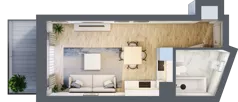 1 pokój, mieszkanie 27,09 m², piętro 2, oferta nr M32, Srebrzyńska Park IV, Łódź, Polesie, ul. Srebrzyńska 107