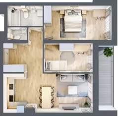 3 pokoje, mieszkanie 67,90 m², piętro 3, oferta nr M47, Srebrzyńska Park IV, Łódź, Polesie, ul. Srebrzyńska 107
