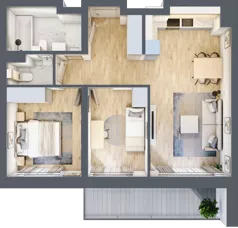 3 pokoje, mieszkanie 60,43 m², piętro 3, oferta nr M56, Srebrzyńska Park IV, Łódź, Polesie, ul. Srebrzyńska 107
