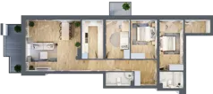 4 pokoje, mieszkanie 103,48 m², piętro 3, oferta nr M58, Srebrzyńska Park IV, Łódź, Polesie, ul. Srebrzyńska 107