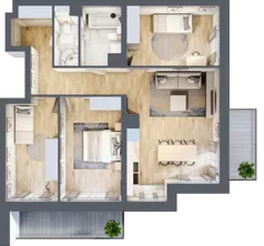4 pokoje, mieszkanie 83,59 m², piętro 5, oferta nr M87, Srebrzyńska Park IV, Łódź, Polesie, ul. Srebrzyńska 107