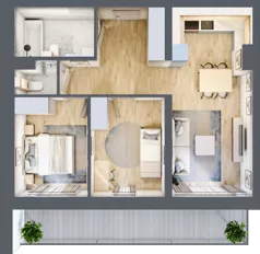 3 pokoje, mieszkanie 58,70 m², piętro 5, oferta nr M92, Srebrzyńska Park IV, Łódź, Polesie, ul. Srebrzyńska 107