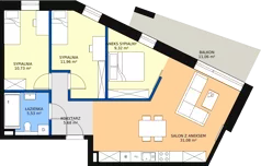 4 pokoje, apartament 72,75 m², parter, oferta nr M5 (M8), PRATUM Apartamenty, Mikołajki, ul. Mrągowska