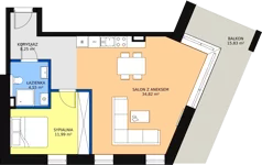 2 pokoje, apartament 57,57 m², parter, oferta nr M10, PRATUM Apartamenty, Mikołajki, ul. Mrągowska