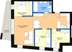 4 pokoje, apartament 71,45 m², parter, oferta nr M4, PRATUM Apartamenty, Mikołajki, ul. Mrągowska