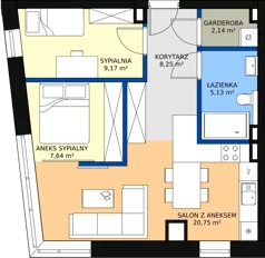 3 pokoje, apartament 51,67 m², piętro 1, oferta nr M42, PRATUM Apartamenty, Mikołajki, ul. Mrągowska