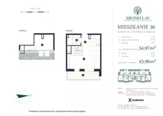 1 pokój, mieszkanie 34,97 m², piętro 2, oferta nr M36, Miejski Las, Mrągowo, ul. Marcinkowo 156