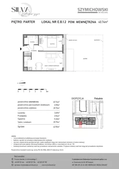 2 pokoje, mieszkanie 40,74 m², parter, oferta nr E.B.1.2, Silva Straszyn - bud E,F, Straszyn, ul. Boczna/Starogardzka