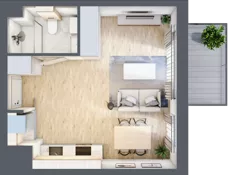 1 pokój, mieszkanie 29,96 m², piętro 1, oferta nr A.2.5, Silva Straszyn, Straszyn, ul. Boczna/Starogardzka