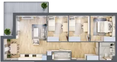 4 pokoje, mieszkanie 77,77 m², piętro 1, oferta nr B.2.9, Silva Straszyn, Straszyn, ul. Boczna/Starogardzka