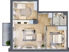 3 pokoje, mieszkanie 59,26 m², piętro 1, oferta nr B.2.8, Silva Straszyn, Straszyn, ul. Boczna/Starogardzka
