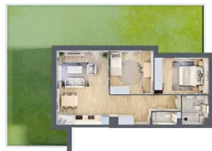 3 pokoje, mieszkanie 65,62 m², parter, oferta nr C.1.8, Silva Straszyn, Straszyn, ul. Boczna/Starogardzka