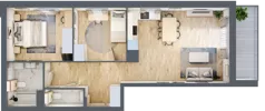3 pokoje, mieszkanie 64,62 m², piętro 2, oferta nr C.3.1, Silva Straszyn, Straszyn, ul. Boczna/Starogardzka