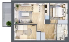 3 pokoje, mieszkanie 46,26 m², piętro 2, oferta nr D.3.9, Silva Straszyn, Straszyn, ul. Boczna/Starogardzka