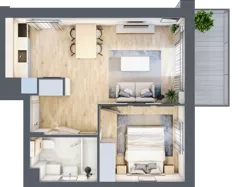 2 pokoje, mieszkanie 39,76 m², piętro 2, oferta nr D.3.3, Silva Straszyn, Straszyn, ul. Boczna/Starogardzka