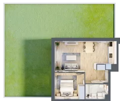 2 pokoje, mieszkanie 42,50 m², parter, oferta nr D.1.8, Silva Straszyn, Straszyn, ul. Boczna/Starogardzka