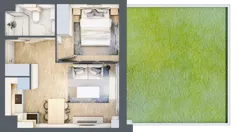 2 pokoje, mieszkanie 34,23 m², parter, oferta nr D.1.2, Silva Straszyn, Straszyn, ul. Boczna/Starogardzka