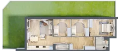 4 pokoje, mieszkanie 82,88 m², parter, oferta nr 1.1.4., Dywizjonu 303, Pruszcz Gdański, ul. Dywizjonu 303