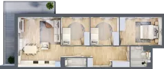 4 pokoje, mieszkanie 82,99 m², piętro 1, oferta nr 1.2.6., Dywizjonu 303, Pruszcz Gdański, ul. Dywizjonu 303