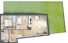 3 pokoje, mieszkanie 50,27 m², parter, oferta nr 2.1.1., Dywizjonu 303, Pruszcz Gdański, ul. Dywizjonu 303