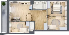 4 pokoje, mieszkanie 74,73 m², piętro 2, oferta nr 2.3.10., Dywizjonu 303, Pruszcz Gdański, ul. Dywizjonu 303