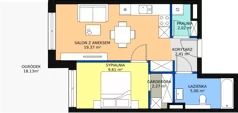 2 pokoje, mieszkanie 43,77 m², parter, oferta nr E.A.4, Pruszcz Park, Pruszcz Gdański, ul. Arctowskiego 
