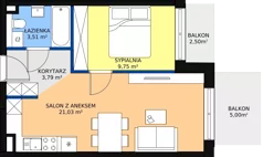 2 pokoje, mieszkanie 40,17 m², piętro 1, oferta nr E.A.13, Pruszcz Park, Pruszcz Gdański, ul. Arctowskiego 