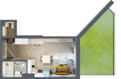 1 pokój, mieszkanie 31,79 m², parter, oferta nr F.A.1, Pruszcz Park - bud. F , Pruszcz Gdański, ul. Arctowskiego 