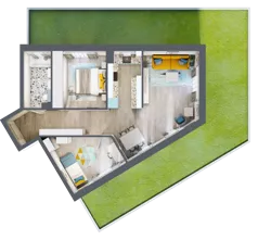 3 pokoje, mieszkanie 66,69 m², parter, oferta nr F.A.5, Pruszcz Park - bud. F , Pruszcz Gdański, ul. Arctowskiego 