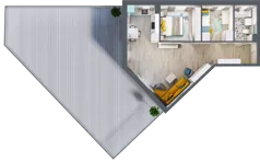 3 pokoje, mieszkanie 62,22 m², piętro 1, oferta nr F.A.21, Pruszcz Park - bud. F , Pruszcz Gdański, ul. Arctowskiego 