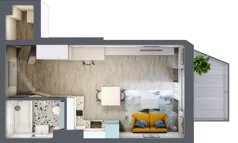 1 pokój, mieszkanie 31,79 m², piętro 2, oferta nr F.A.23, Pruszcz Park - bud. F , Pruszcz Gdański, ul. Arctowskiego 