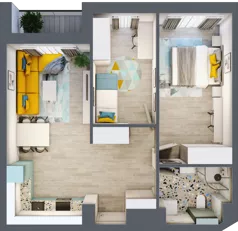 3 pokoje, mieszkanie 57,21 m², piętro 2, oferta nr F.A.25, Pruszcz Park - bud. F , Pruszcz Gdański, ul. Arctowskiego 