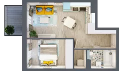 2 pokoje, mieszkanie 38,20 m², piętro 2, oferta nr F.A.30, Pruszcz Park - bud. F , Pruszcz Gdański, ul. Arctowskiego 