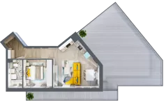 2 pokoje, mieszkanie 48,28 m², piętro 1, oferta nr F.B.4, Pruszcz Park - bud. F , Pruszcz Gdański, ul. Arctowskiego 