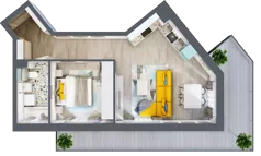 2 pokoje, mieszkanie 48,21 m², piętro 2, oferta nr F.B.12, Pruszcz Park - bud. F , Pruszcz Gdański, ul. Arctowskiego 