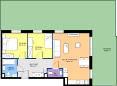 3 pokoje, mieszkanie 68,97 m², parter, oferta nr E.A.1.1, Silva Straszyn - bud E,F, Straszyn, ul. Boczna/Starogardzka