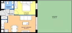 2 pokoje, mieszkanie 40,74 m², parter, oferta nr E.B.1.2, Silva Straszyn - bud E,F, Straszyn, ul. Boczna/Starogardzka