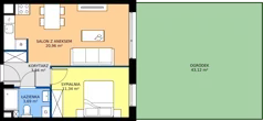 2 pokoje, mieszkanie 40,91 m², parter, oferta nr E.A.1.4, Silva Straszyn - bud E,F, Straszyn, ul. Boczna/Starogardzka