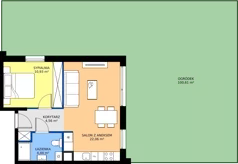 2 pokoje, mieszkanie 42,92 m², parter, oferta nr E.A.1.2, Silva Straszyn - bud E,F, Straszyn, ul. Boczna/Starogardzka